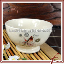 New Decal Design Ceramic Bowl With Footed